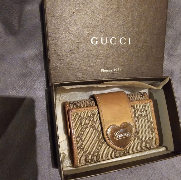 Gucci key case holder brown leather  with box - Picture 2 of 6